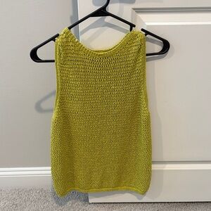 Lime Green Knit Sleeveless Top